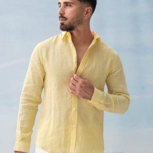 Fira LS Linen Shirt Pale Lemon XL