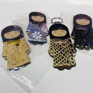 Arabic Girl Leather Keychain