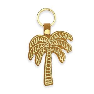 LM Camel Leather Key Fob