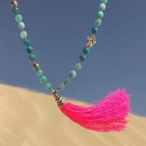 Long Beaded With Tassel & Pendant Necklace